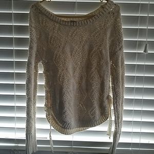 Cream American Rag cable knit sweater